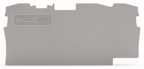 Wago END PLATE FOR 2004-1391, 1 MM GREY,  2004-1391
