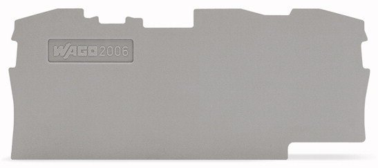 Wago END PLATE FOR 2006-1301, 1MM GREY,  2006-1391