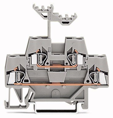 Wago DOUBLE-DECK TERM BLOCK, THROUGH/THROUGH, GRAY 280-519