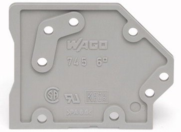 Wago  (100 PK) 745-300 | End plate, snap-fit type, 1.6 mm thick