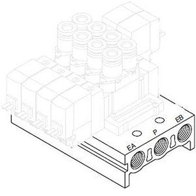 SMC SS5Y5-42-08-N7T | Manifold Base Mount Sy5000 Series