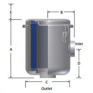 Solberg CSL-851-200HC | CSL-Series Compact 2" Inlet Vacuum Air Filter