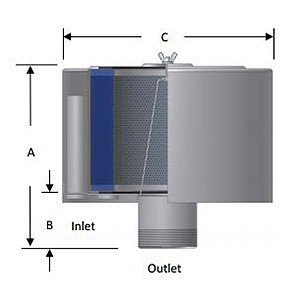 Solberg FS-19P-125 | FS-Series Compact 1.25" Inlet Filter Silencer