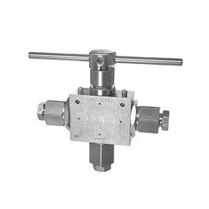 HiP 15-76LF12 3-Way Trunion Medium Pressure Ball Valve Diverter 90¬¨‚à´