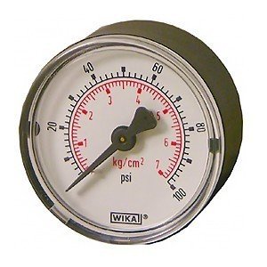 Wika 9693284 111.12 2.5" 400PSI/KGCM2 Bourdon Tube Pressure Gauge Dry ABS Case