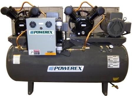 Powerex AD1101 Lubricated Piston Climate Control Tank Air Compressor AD Duplex