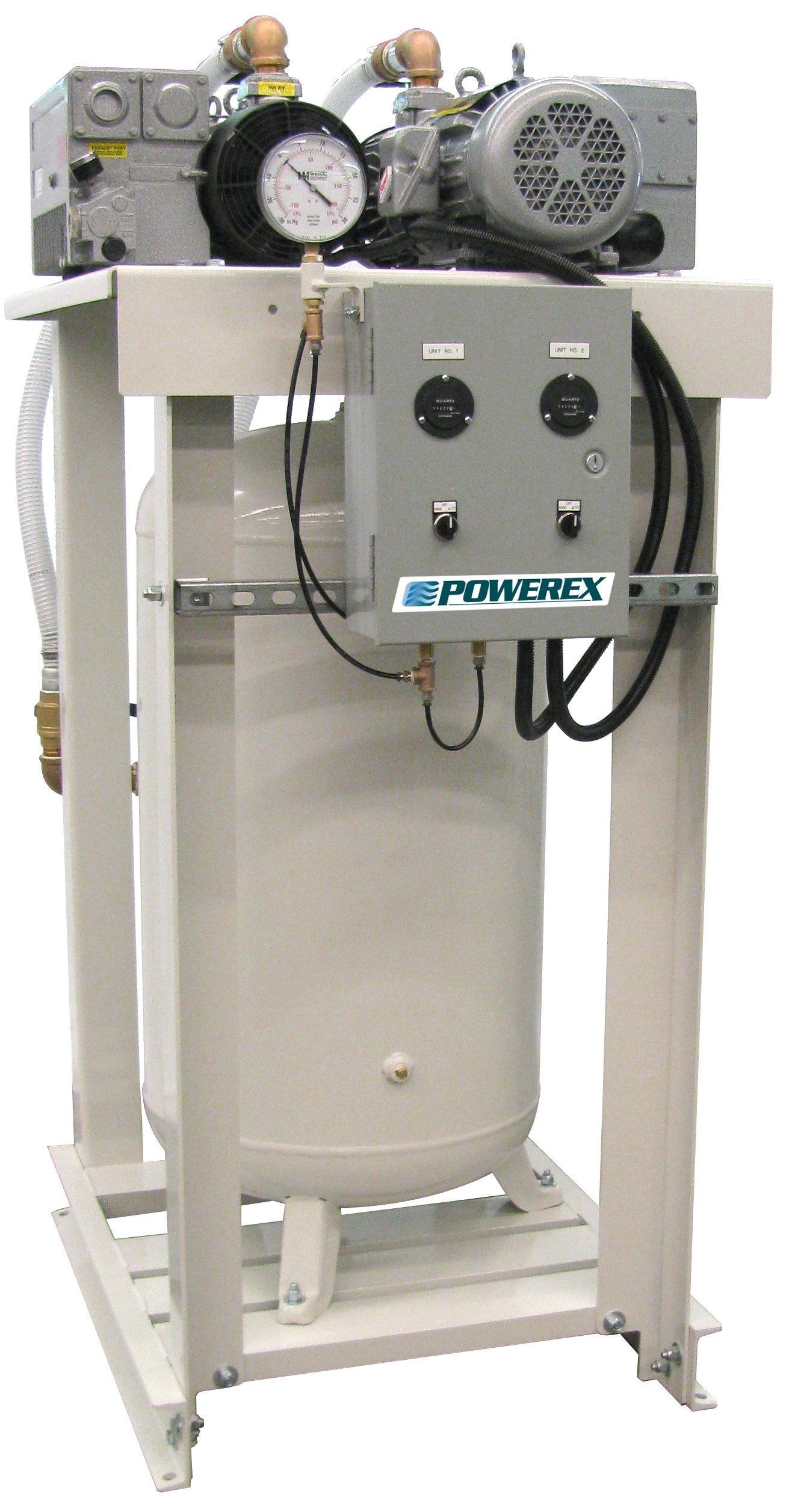 Powerex IVS0151 Lubricated Rotary Vane Vacuum Tank Air Compressor IVS Simplex