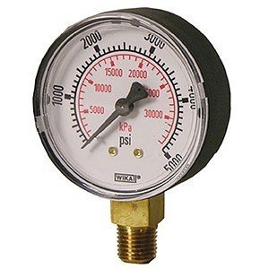 Wika 4253248 2.5" 111.10 5000 PSI Bourdon Tube Pressure Gauge Dry ABS Case