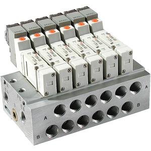 SMC SS5Y5-45-09B-N7 Manifold Din Rail Mount SY5000